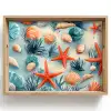 Zeesterren - Schelpen - Illustratie - Zand Dienblad Rechthoek middel -z3d_shopping