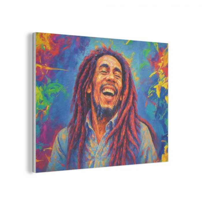 Regenboogkleuren - Man - schilderij PET vilt klein -3d