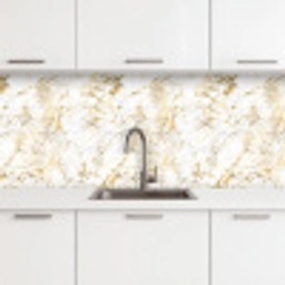 Goudspatten - Wit - Marmer keuken achterwand 2 middel 871 -3d