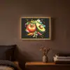 Tomaat - Avocado - Peper - Graffiti - Verf - Modern Light Box met batterij (Wandlamp) middel -sfeer4