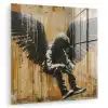 Graffiti - Kunst - Vleugels - Street art - Banksy plexiglas 5mm klein -zzzproduct_nieuw