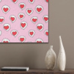 Hartjes - Patroon - Rood PET vilt klein 837 -sfeer6_closeup