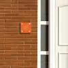 Witte hartjes in hoeken - Sierlijk Naambord Vierkant klein -sfeer3-XS