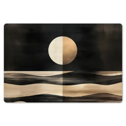 Maan - Cirkel - Goud Placemat vinyl groot -zzsfeer1_Kitchenyeah-website