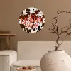 Koeienprint - Limited edition - Rood Wandcirkel behangsticker klein -sfeer1