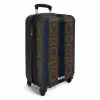 Bruin-blauw slangenhuid met symmetrische schubstructuur NBS - Handbagage koffer - Volwassenen Unisex middel -productfoto_3d
