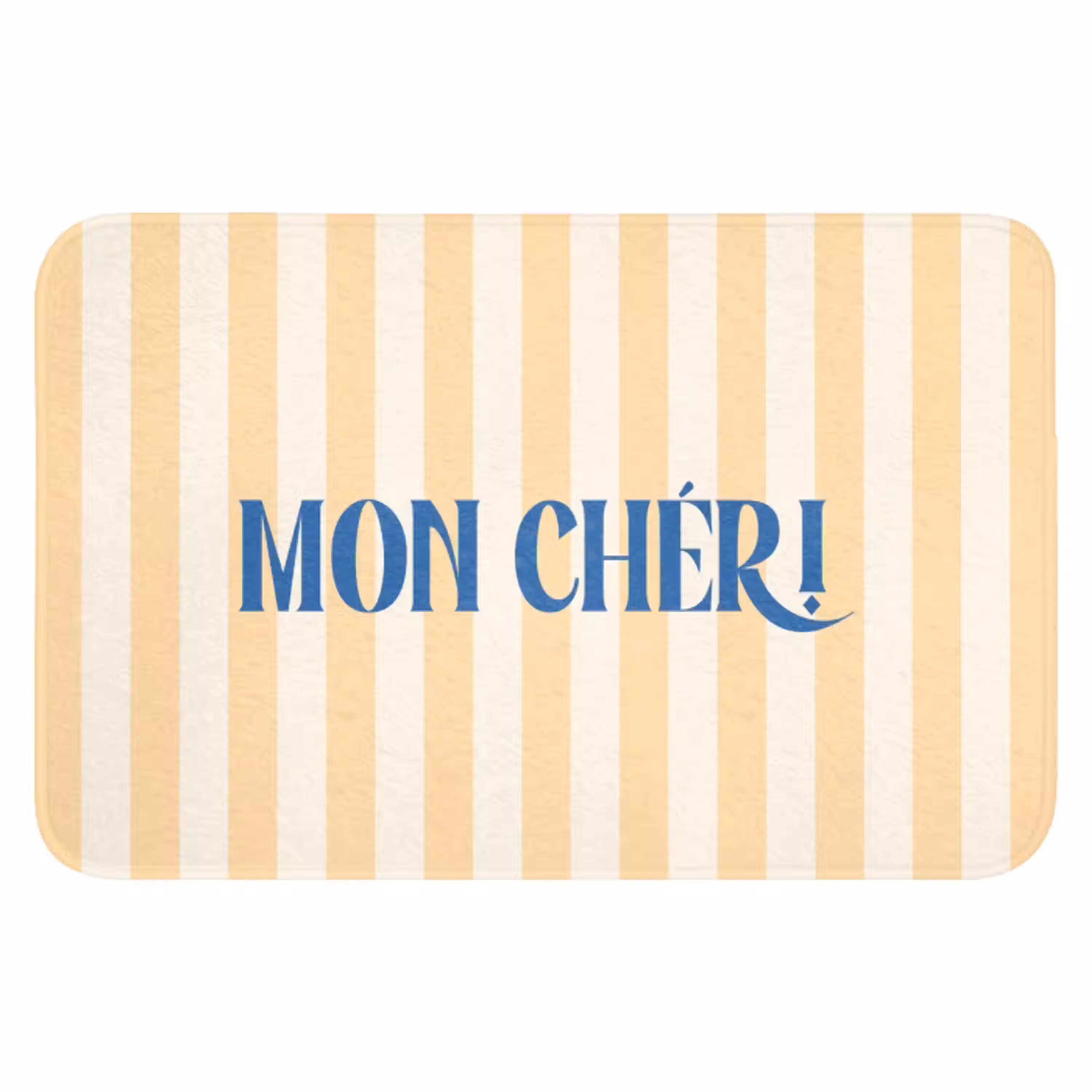 Blauw - Geel - Strepen - Mon Chéri WCmat klein -3d