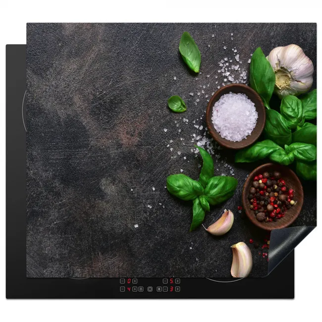 Kruiden - Stilleven - Beton Inductie beschermer vinyl 3mm middel -3d