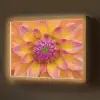 Dahlia - Bloem - Oranje Light Box met batterij (Wandlamp) middel -z3d_website