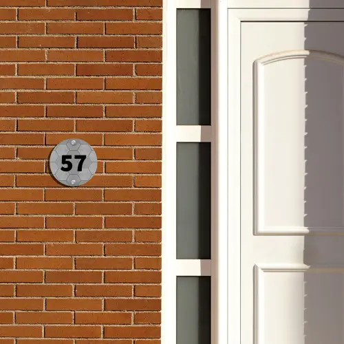 Grijze tegels - Traditioneel Naambord Rond klein -sfeer3-rond-XS