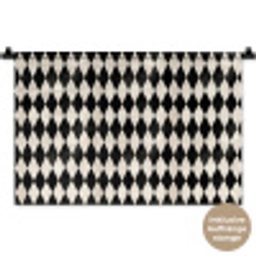 Klassiek - Patroon - Zwart Wandkleed katoen klein 269 -t3d_DE