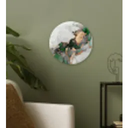 Marmer - Goud - Groen - Luxe Wandcirkel kunststof plaat 5mm dik klein -sfeer3