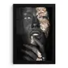 Vrouw - Bladgoud - Zwart - Huid - Luxe fotolijst zwart zonder passe partout klein -3d