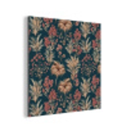 Botanisch - Patroon - Blauw aluminium wit klein 46 -3d