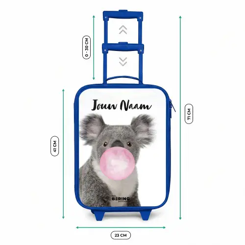 Kauwgom koala Kinderkoffer - Blauw klein -productfoto_formaten
