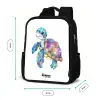 zeeschildpad vol kleuren Rugzak - Zwart middel -productfoto_formaten