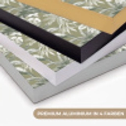 Botanisch - Bloemen - Groen Textielframe zwart klein 947 -USP_kleurenDE