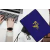 Blauw - Geel - Fijn laptophoes neopreen klein -bureau