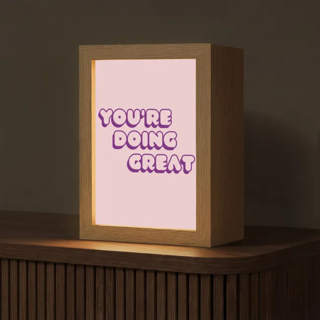 Tafellamp - You're doing great - Roze - Bubble letters