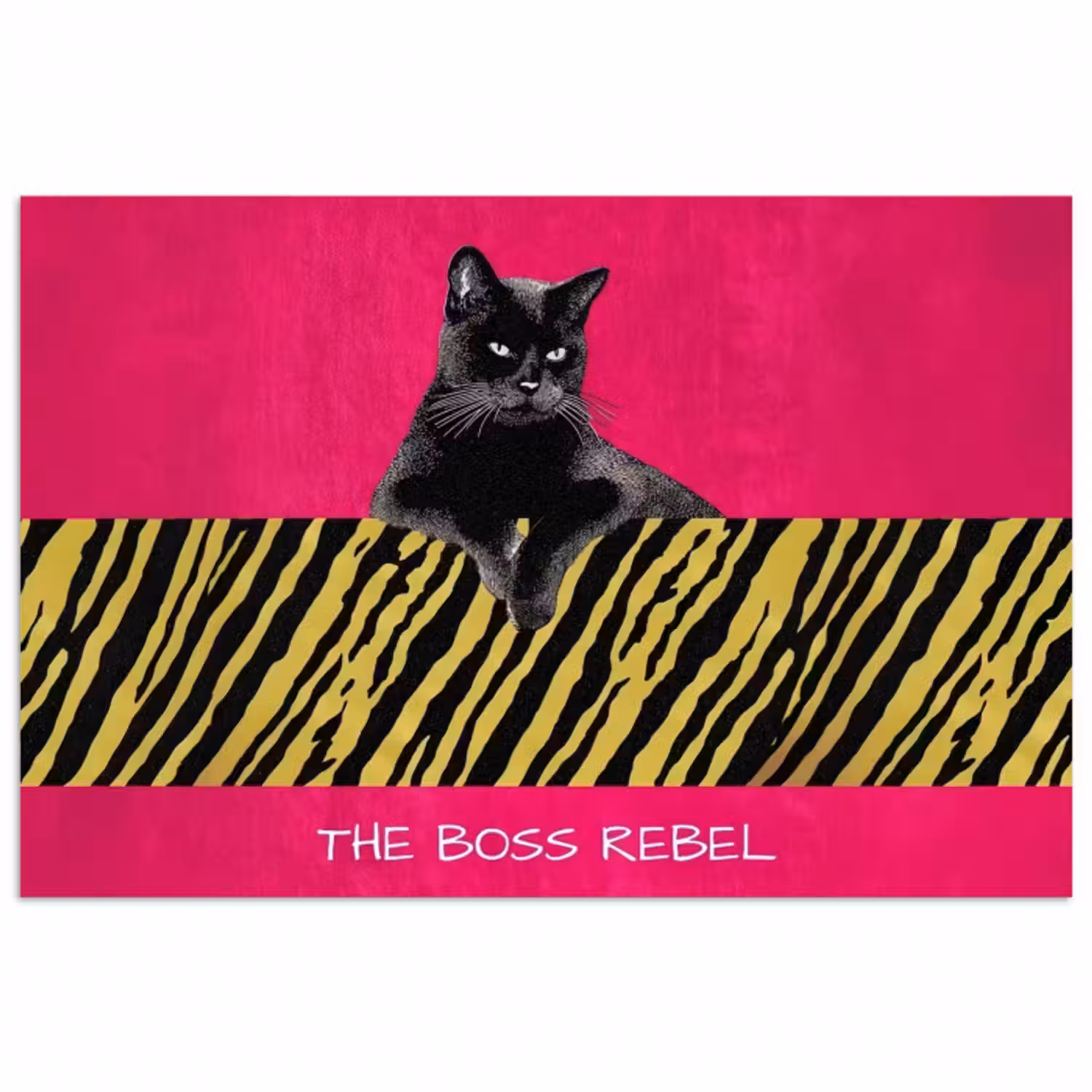 Poster - Katze - Boss - Rosa - Tigerdruck