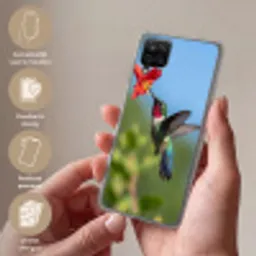 Kolibrie - Bloem - Natuur - Groen Telefoonhoesje Samsung Galaxy A12 klein -sfeer3_NL