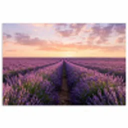 Landschap - Lavendelveld - Paars poster papier klein -3d