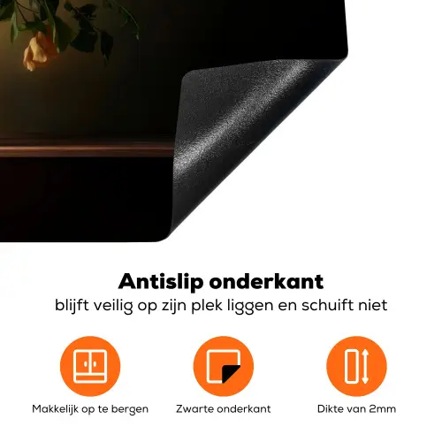 Glazen - Bloemen - Boeket - Kleuren Inductie beschermer vinyl 3mm klein -zzzzzzz-td-onderkant