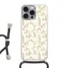 Modern - Abstract - Beige Hoesje iPhone 16 Pro Max met koord klein 804 -3d