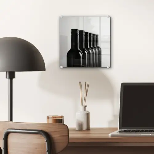 Wijnflessen - Zwart - Minimalistisch plexiglas 5mm klein -sfeer6