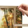 Bos - Herfst - Zon - Landschap - Natuur - Bomen - Bladeren Light Box met batterij (Wandlamp) middel -USP_websiteprintNL