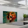 Vrouw - Sinaasappel - Bessen - Oranje keuken achterwand spatscherm klein -3d_schuin