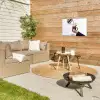 Koffie - Mok - Kan - Therapie Tuinposter op houten frame 2 cm dik klein -sfeer2