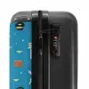 Luchtvaartthema met vliegtuigen op blauwe achtergrond NBS - Handbagage koffer - Kinderen Unisex middel -slot