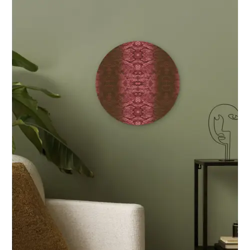 Slang - Boa - Roze - Groen Wandcirkel plexiglas klein 852 -sfeer3