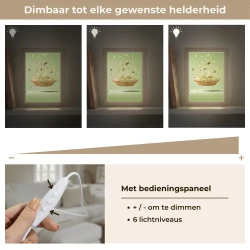 Pistache - Taart - Noten - Eten Light Box met kabel (Tafellamp) klein -USP_dimbaarNL