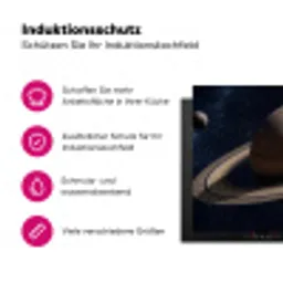 Planeten - Saturnus - Ruimte Inductie beschermer vinyl 3mm klein -zzzzzzz-lf-ups