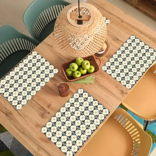 Sierlijk - Ornament - Blauw Placemat vinyl groot 368 -zzsfeer5_Kitchenyeah-website