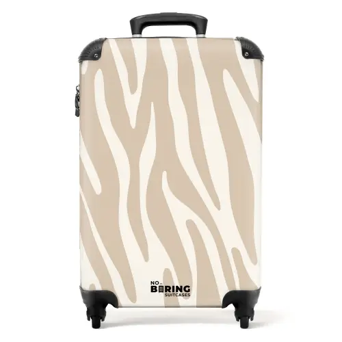 Abstract - Minimalistisch beige NBS - Handbagage koffer - Kinderen Unisex middel -productfoto_recht