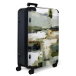 Penseelstreken - Groen - Abstract - Japandi NBS - Large koffer - Volwassenen Unisex groot -product1