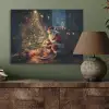 Kerstman - Haard - Donker PET vilt klein -sfeer2