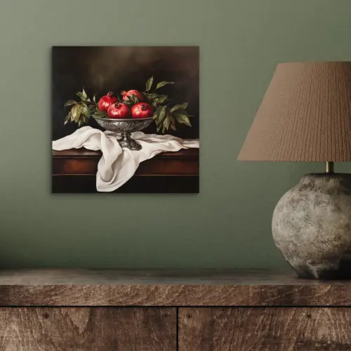 Granaatappels - Klassiek - Vintage aluminium wit klein -sfeer2