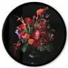 Bloemen - Boeket - Sierlijk Fotolijst rond zonder passe partout klein -3d