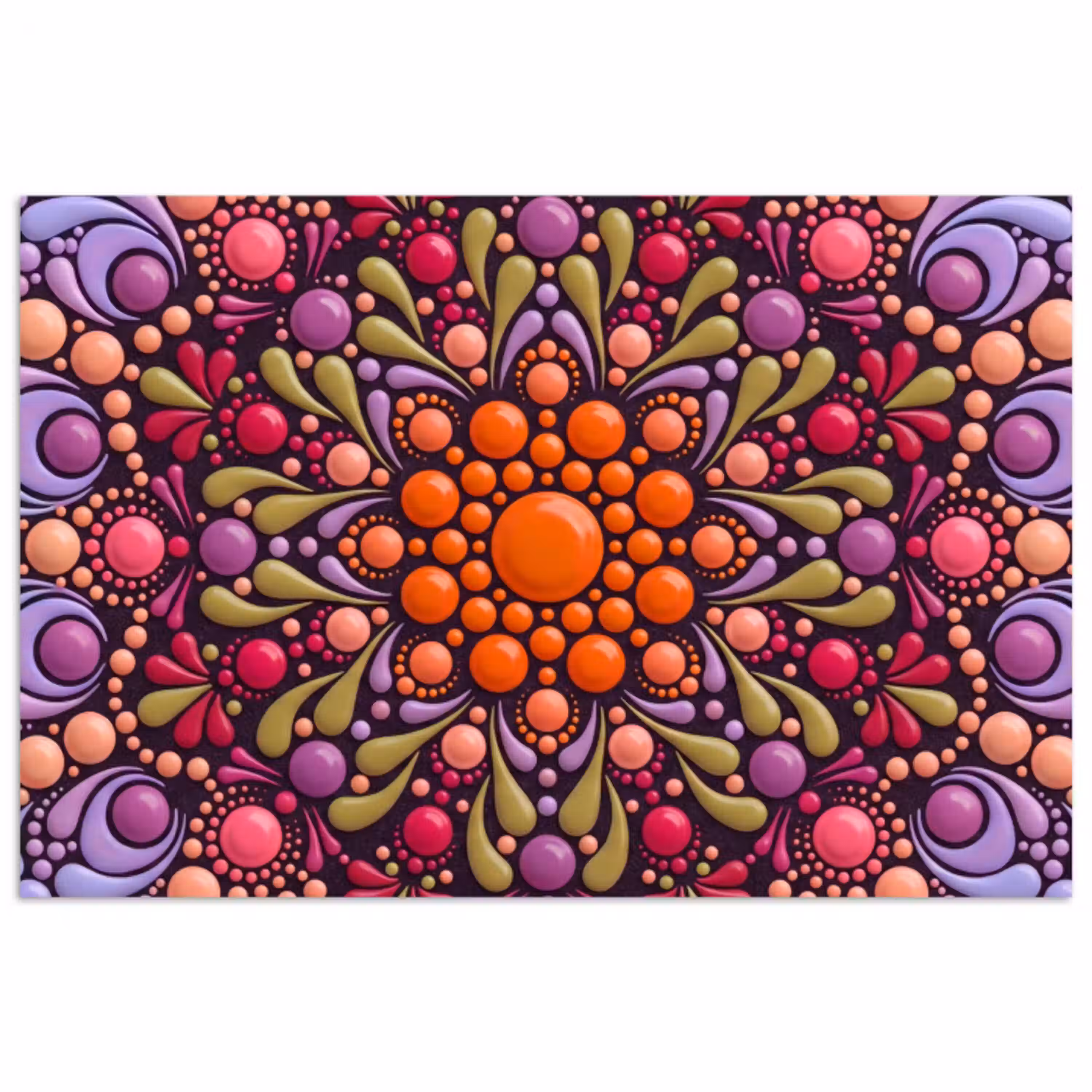 Patroon - Stippen - Abstract - Modern - Kleurrijk poster papier klein -3d