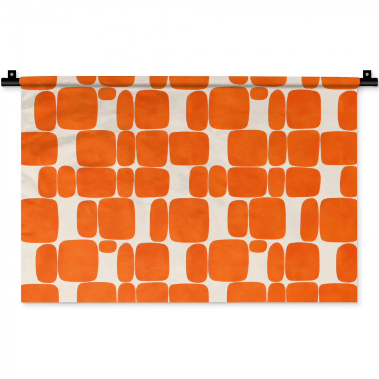 Patroon - Retro - Oranje Wandkleed katoen klein 269 -zz3d
