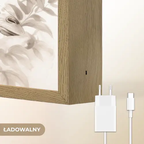 Giraffe - Bladeren - Bruin - Jungle - Kind Light Box met batterij (Wandlamp kind) middel -USP_websiteoplaadbaarNL
