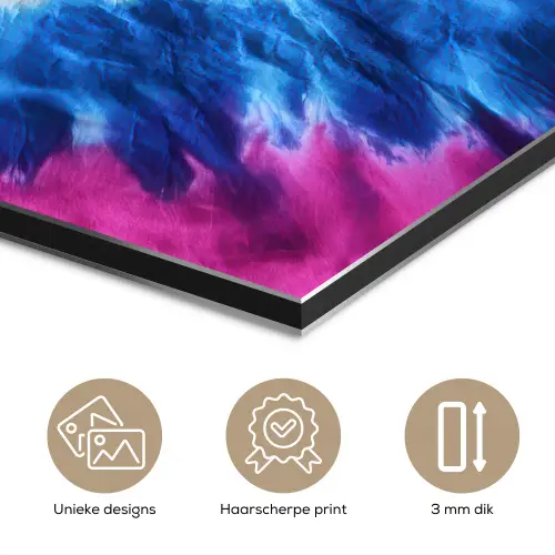 Hartvormig - Tie dye - Paars aluminium wit klein -closeup_NL