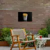 Friet - Porselein - Delfts blauw - Eten Tuinposter op houten frame 2 cm dik klein -sfeer3