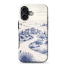 Rustiek - Landgoed - Blauw Toughcase MagSafe Apple iPhone 17 klein -3d