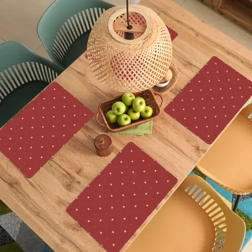 Patroon - Stippen - Sterren - Rood Placemat vinyl groot 368 -zzsfeer5_Kitchenyeah-website
