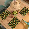 Tropische - Ananas - Zwart Placemat vinyl groot 368 -zzsfeer5_Kitchenyeah-website